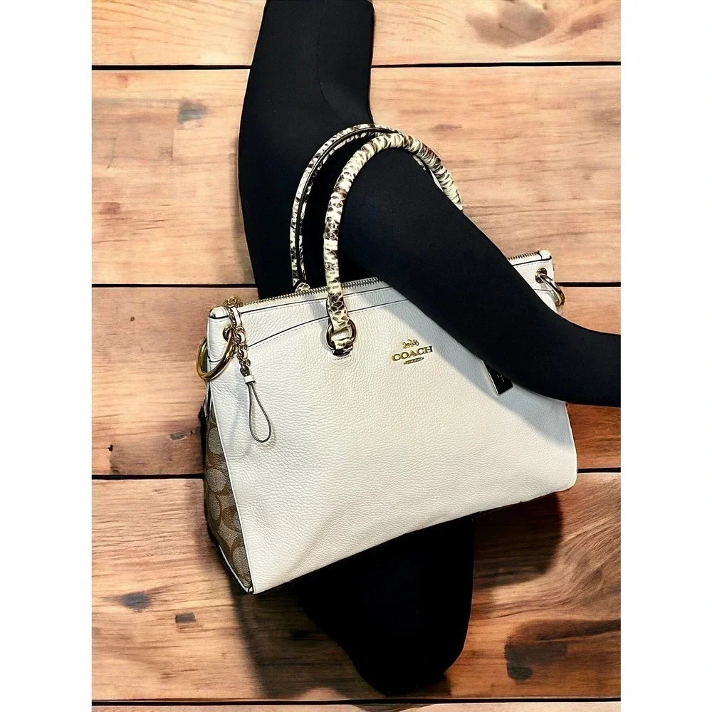 Coach F76642 Pebbled Leather Mia Satchel Bag